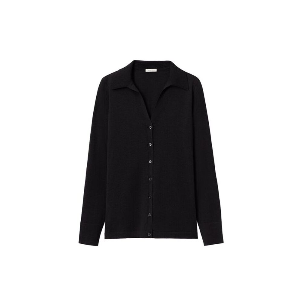 Lafayette 148 New York Womens  Plus Button Front Polo Silk-Blend Cardigan